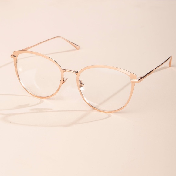 Star Wars DIFF Princess Leila Clear Glasses: rose gold metal frame, medium fit - Picture 2 of 11